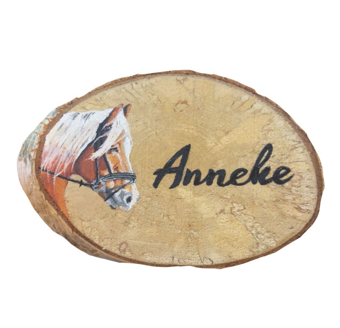 Ovaal naambordje +-25cm Berk