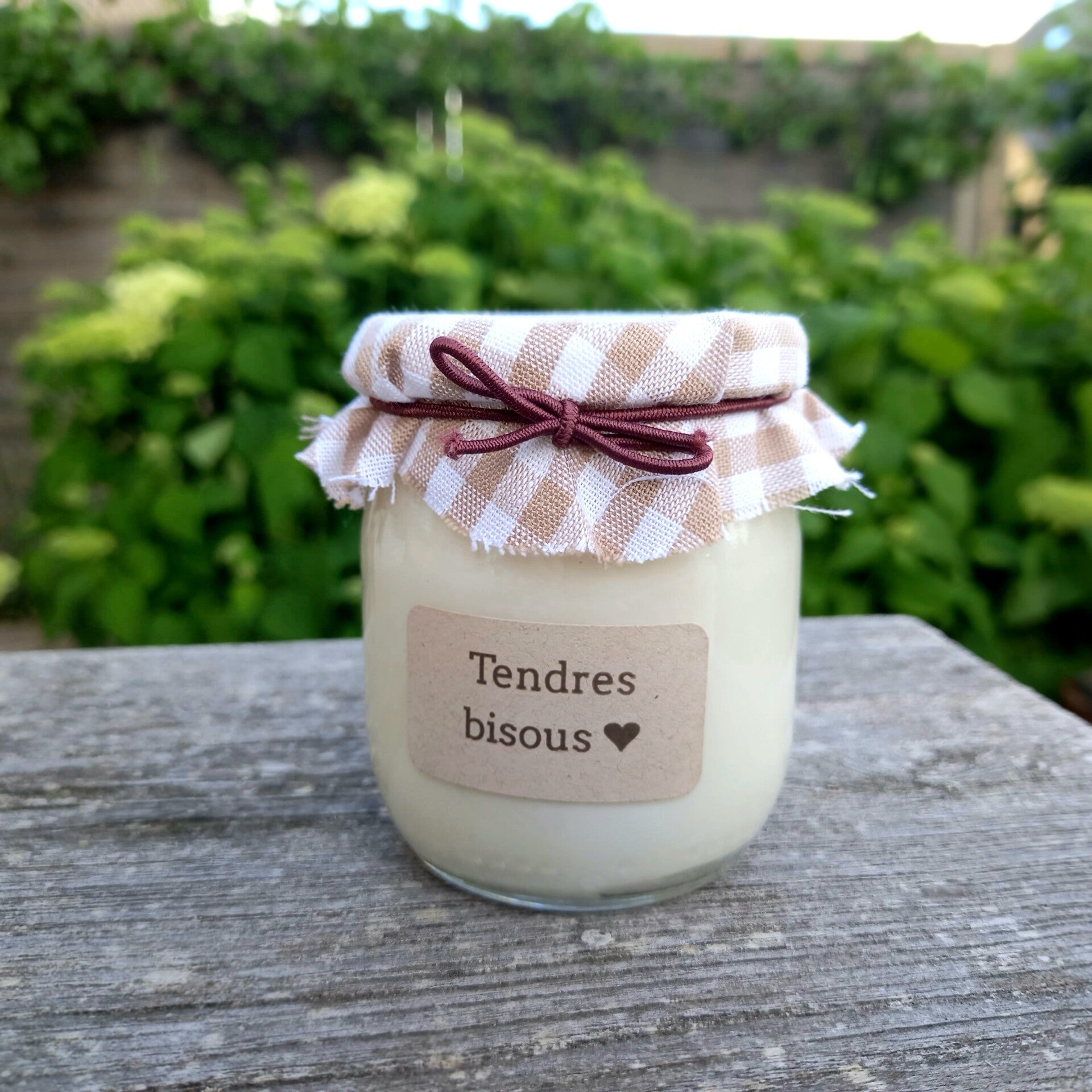 Bougie parfumée vanille - pot de yaourt 100gr