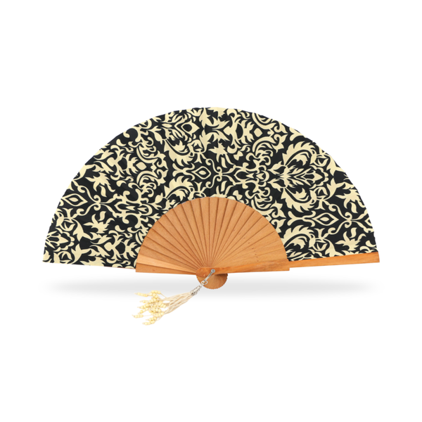 Eventail Bois Poli - Arabesque 3
