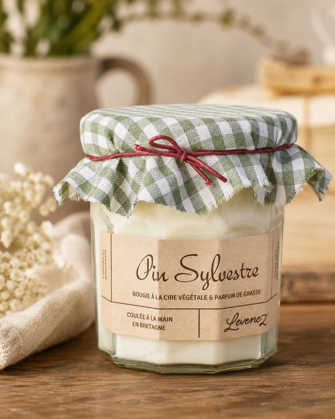 Bougie parfumée Pin Sylvestre - pot de confiture 260g