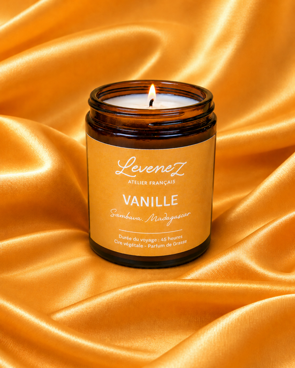 Bougie Voyage - Vanille, inspirée de la chaleur de Madagascar - 180g