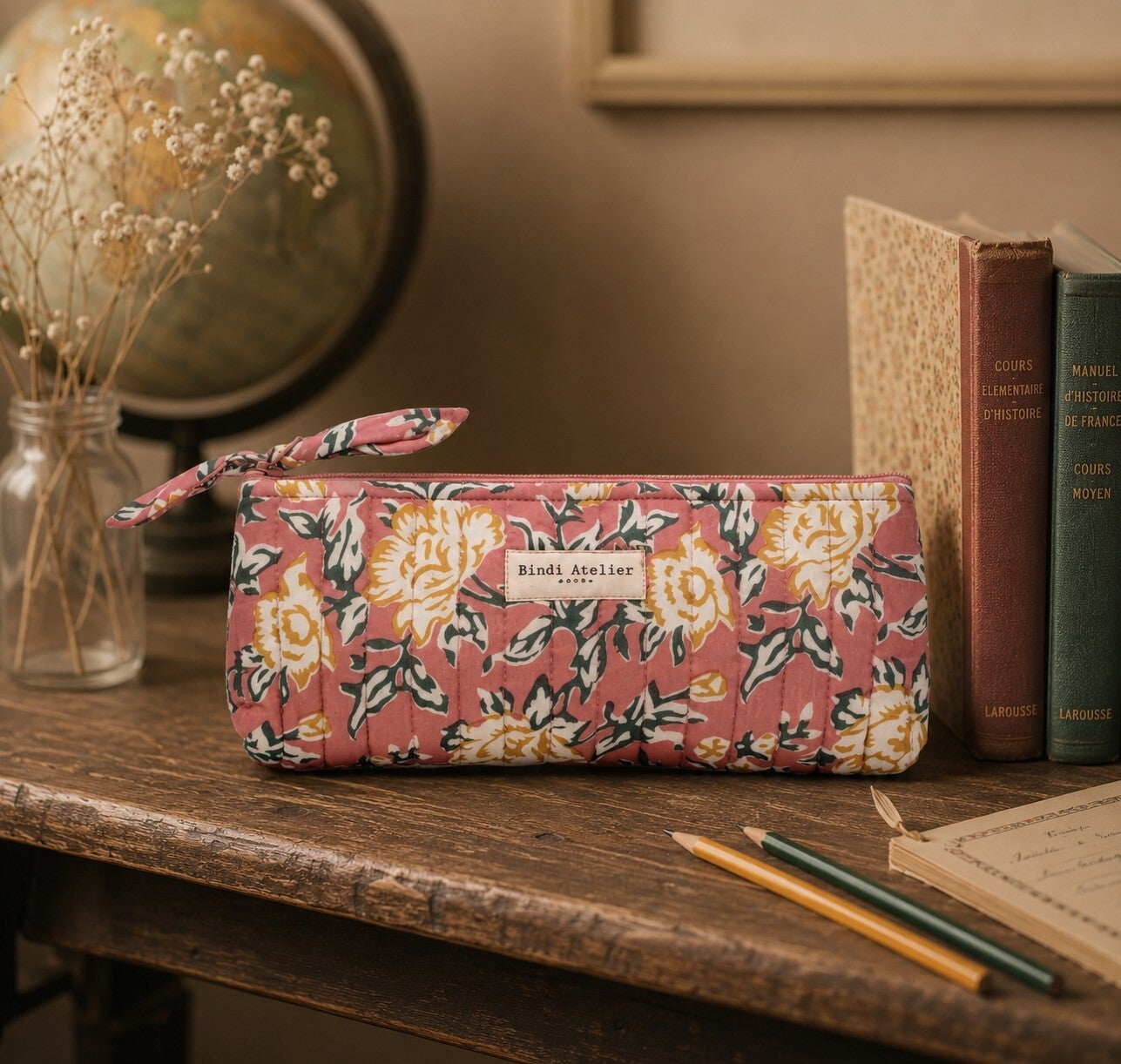 Trousse crayons Bouquet du Matin Dahlia