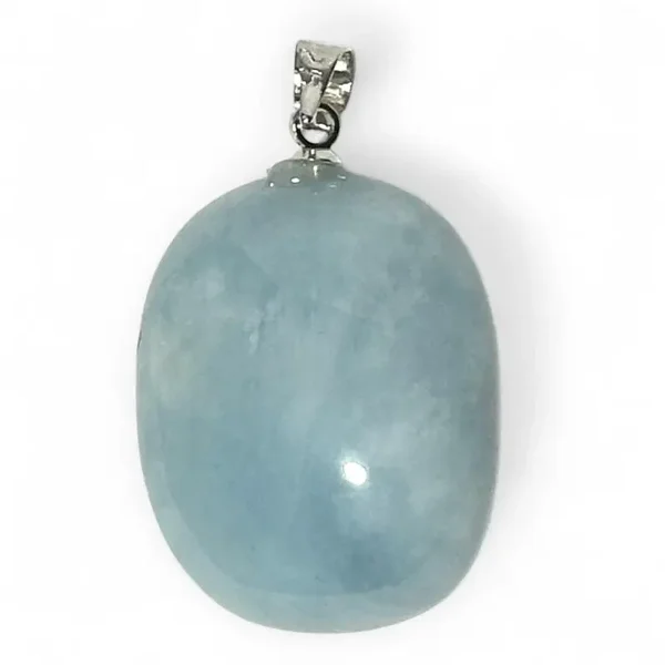 Anhänger Aquamarin  (Trommelstein)