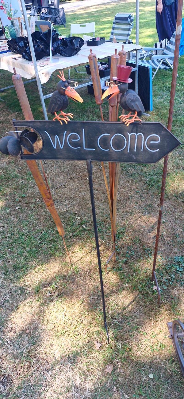 Tuinsteker "welcome"