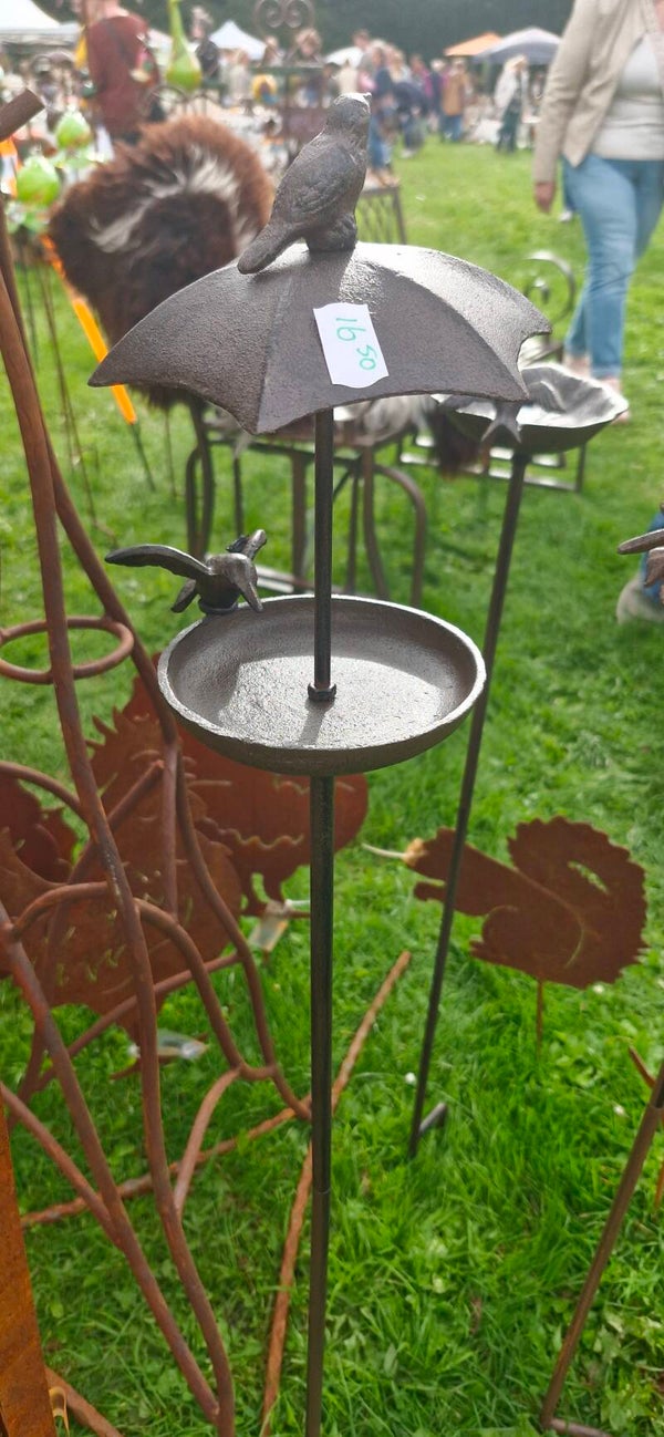 Tuinsteker vogelbadje met paraplu
