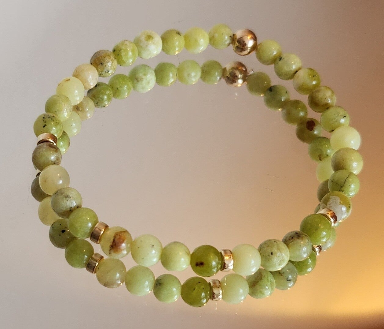 Dentritic Green Opal Stone Bracelet