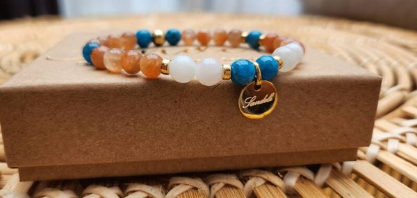 Sunstone, Apatite & Moonstone Bracelet