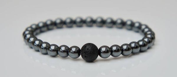 Hematite & Lava Stone Bracelet