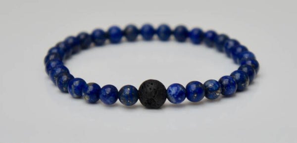Lapis Lazuli & Lava Stone Bracelet