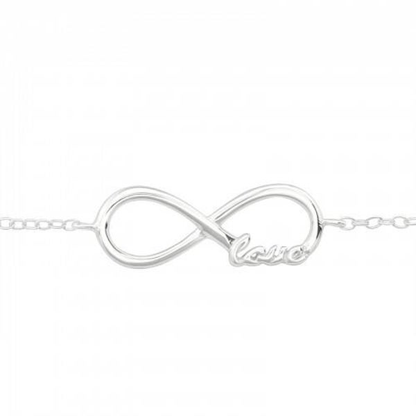 Infinity Love 925 Sterling Silver Bracelet