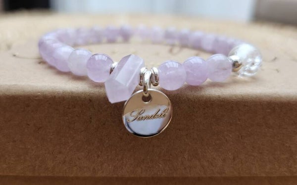 Lavender Amethyst & Clear Quartz Bracelet