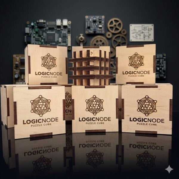 Logik-Puzzle-Würfel "Logik Node"