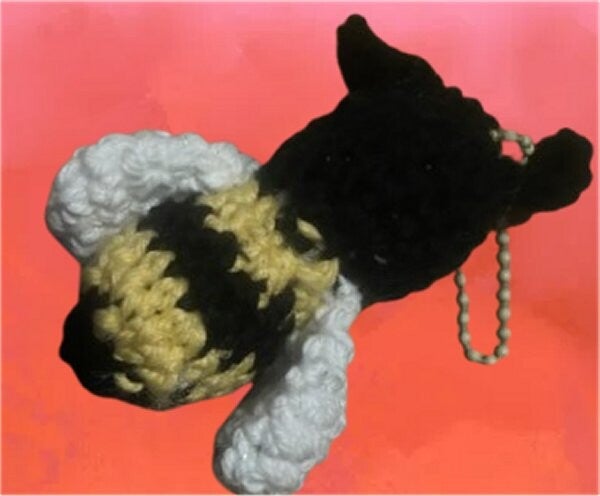 101. Crocheted Bee Keychain