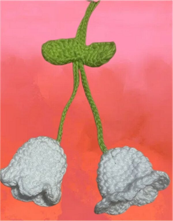 113. Crocheted Flower Keychain