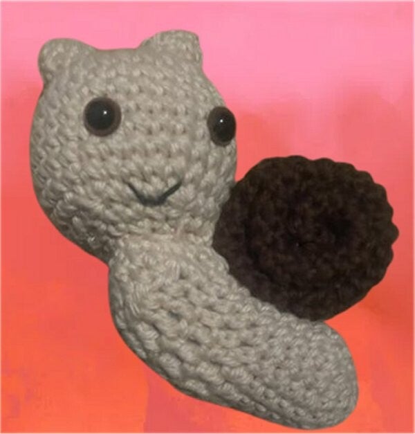 115. Crocheted Snail Keychain