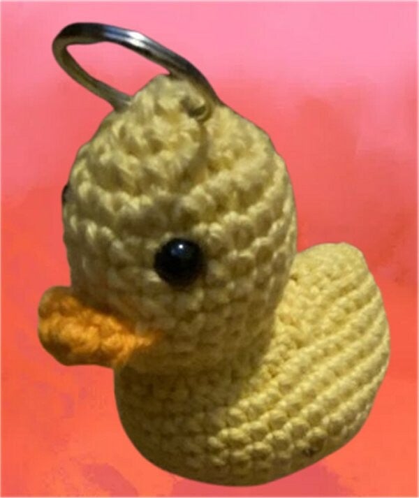 133. Crocheted Duck Keychain