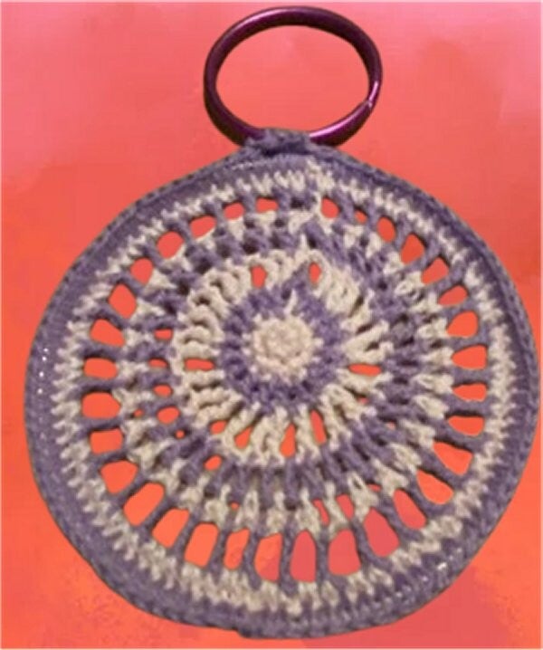 137. Crocheted Mandala Keychain