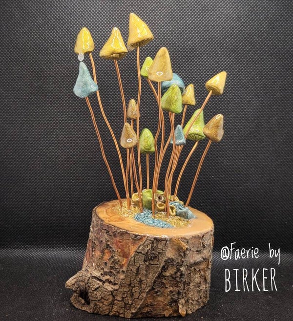 FCL015 - Appletree Metallic Mushrooms OOAK