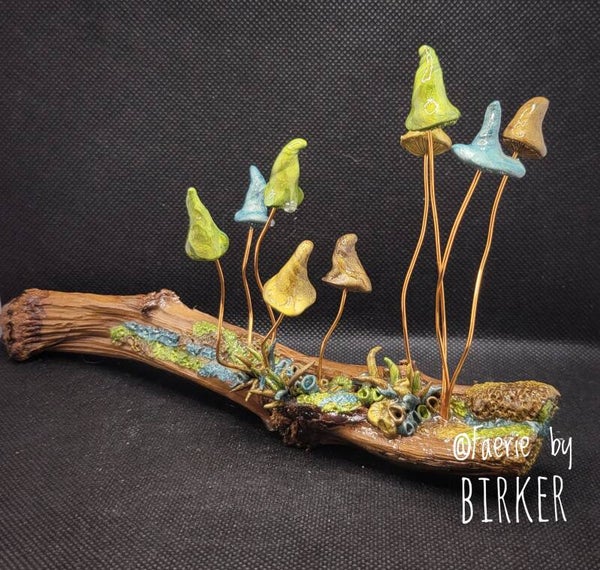 FCL014 - Metallic Mushrooms OOAK