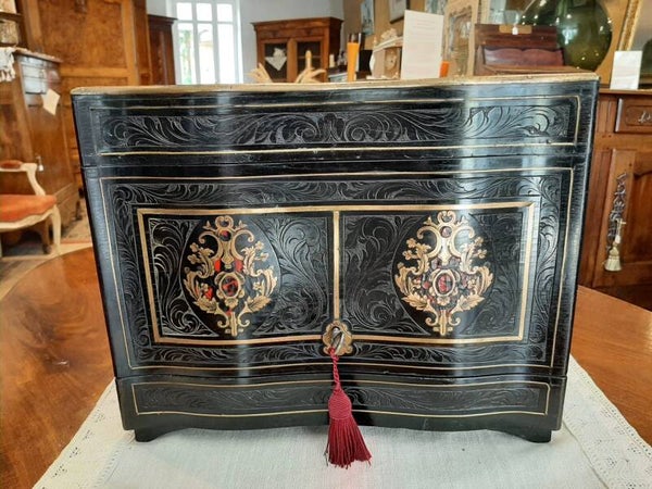 Cave à Liqueur  Napoléon III -  Boîte Marqueterie XIX Siècle