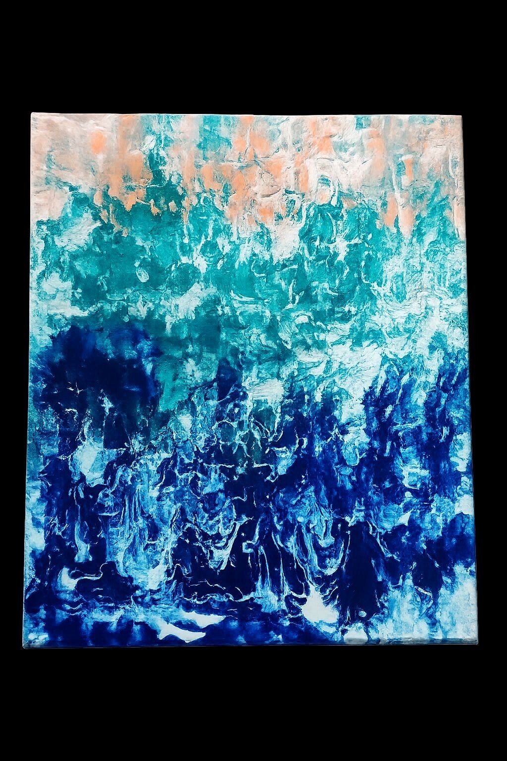 Entre Deux Eaux Abstraction texturée - Pièce unique