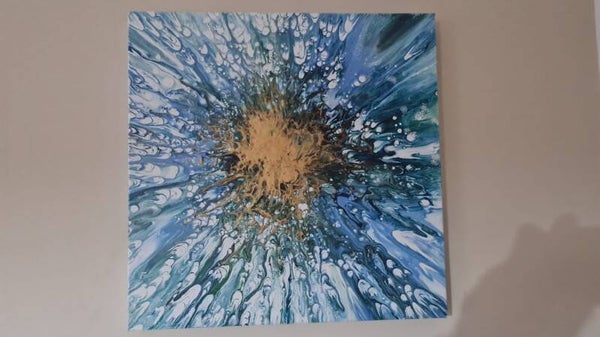 Blue Explosion  50X50cm