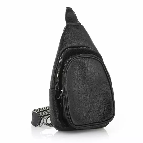 Crossbody tas Meggie zwart met bijpassende bagstrap