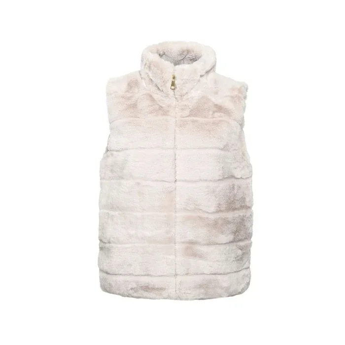 Zachte Fake Fur Bodywarmer – Beige