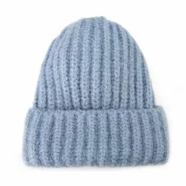 Dikke wintermuts ice blue