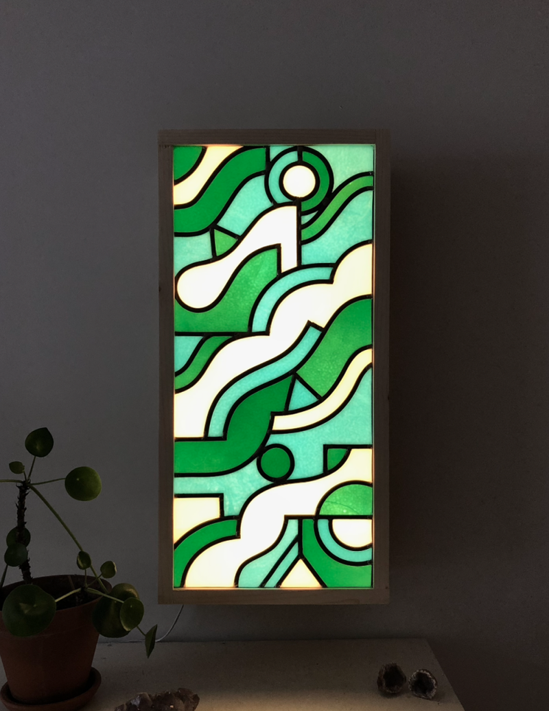 Unieke glas-in-lood lichtbak