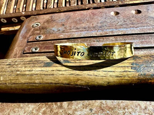 bracelet en laiton martelé
