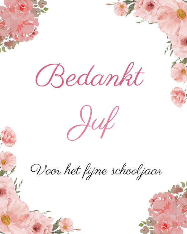 Kaartje voor de juf