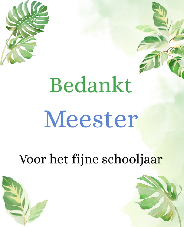 Kaartje voor de meester