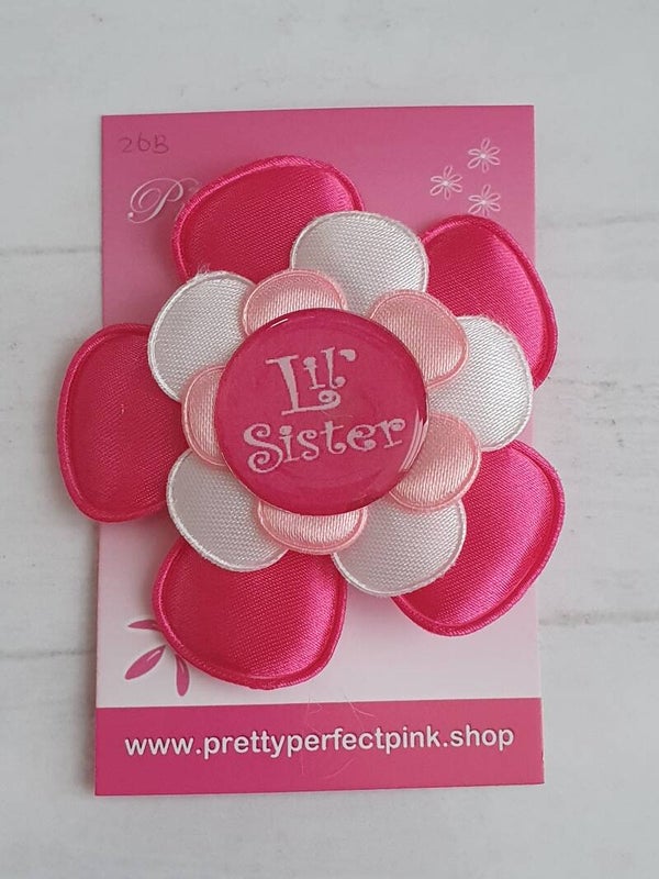 Alligator clip met bloem - Little Sister
