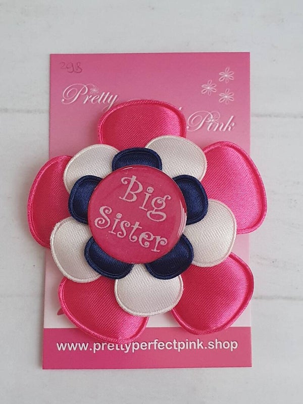 Alligator clip met bloem - Big Sister