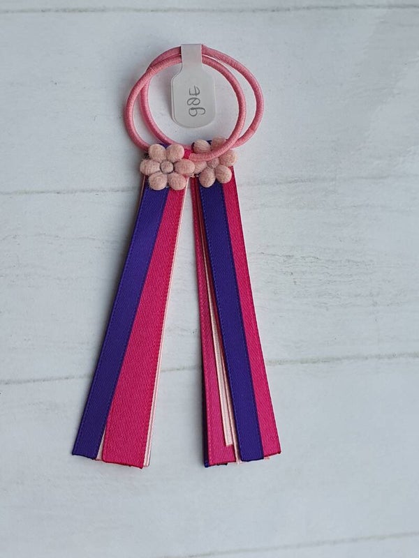 Roze elastiekjes met lintjes