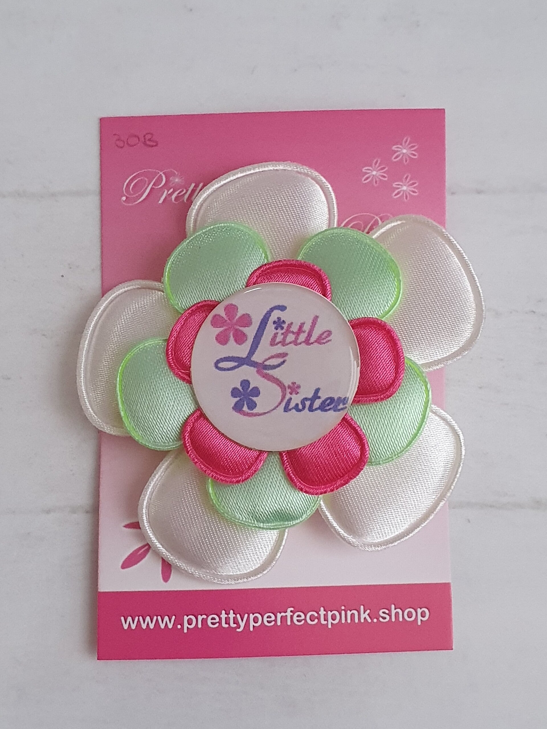 Alligator clip met bloem - Little Sister