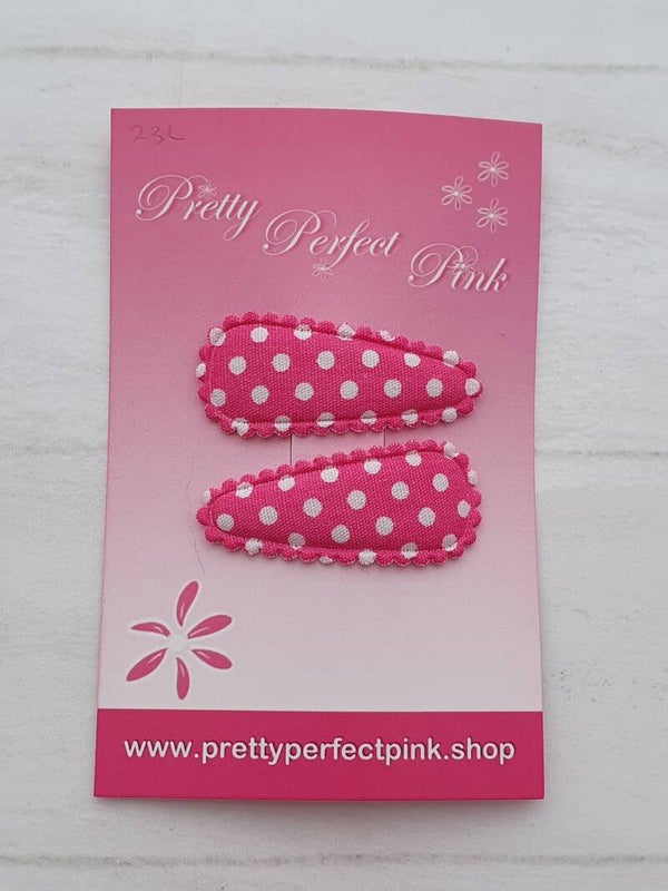 Basis Haarspeldjes roze met stippen