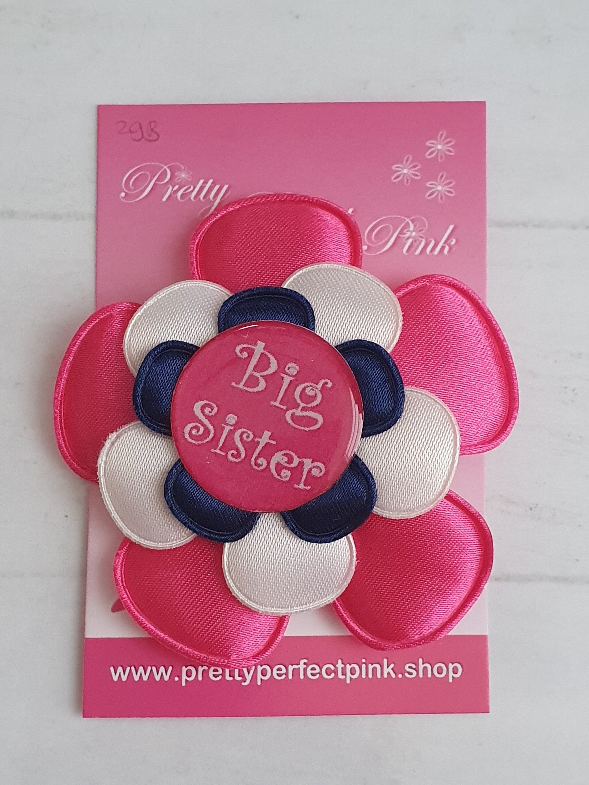 Alligator clip met bloem - Big Sister