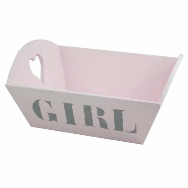 Houten Kistje of dienblad - Roze - Girl