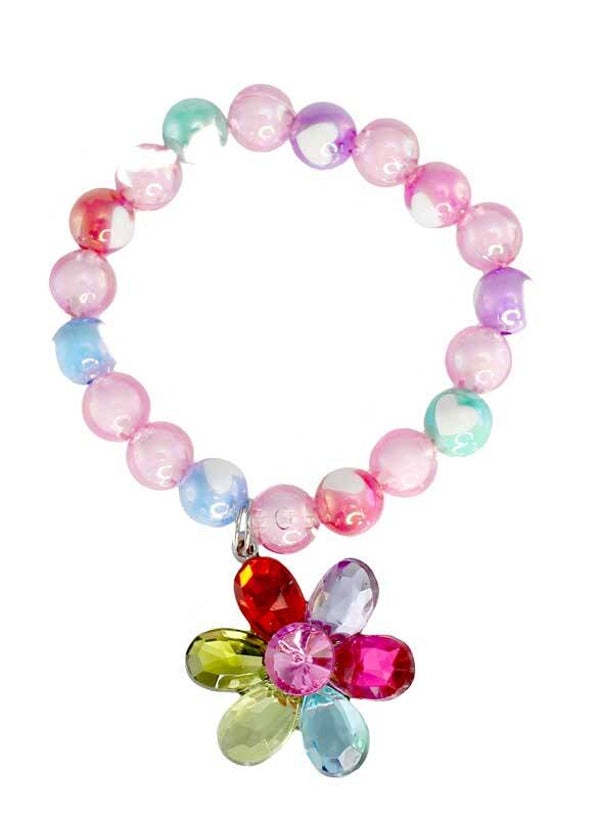 Armband edelsteen met bloem