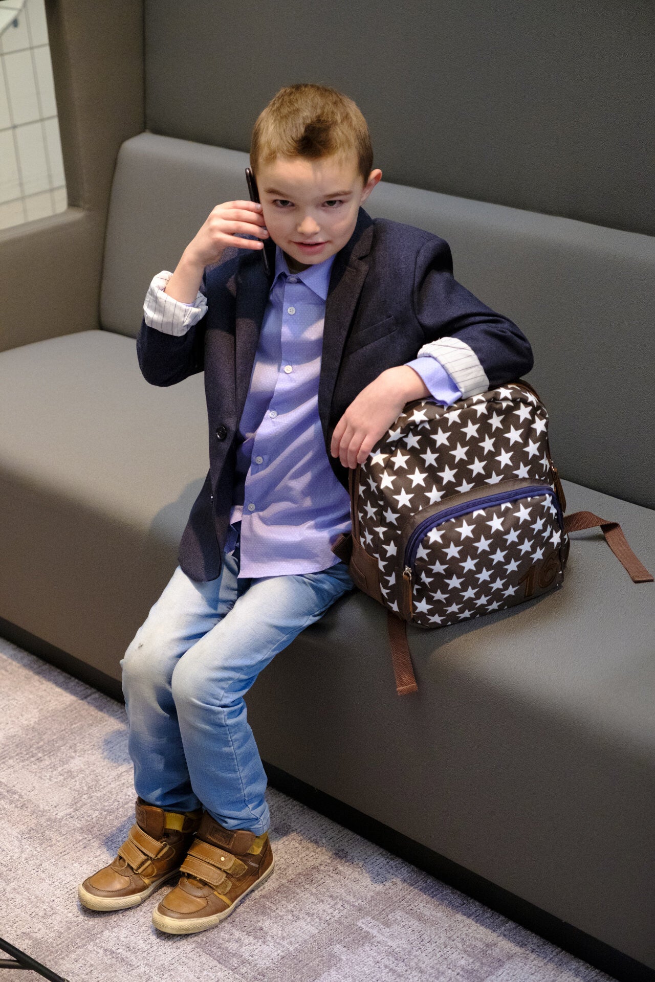 Boys Rugzak Leger groen met ster