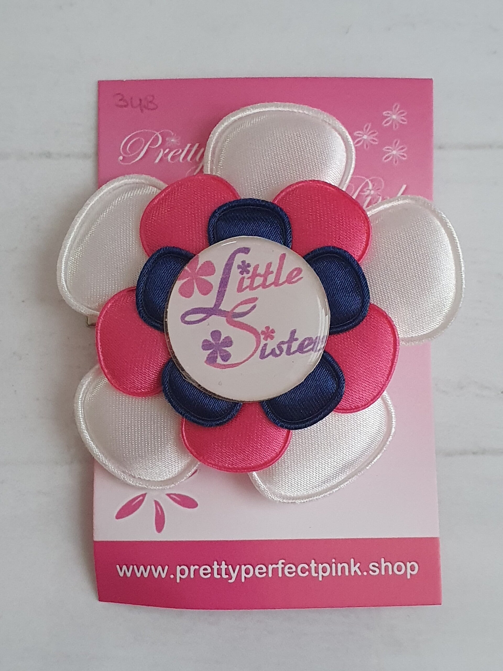 Alligator clip met bloem - Little Sister