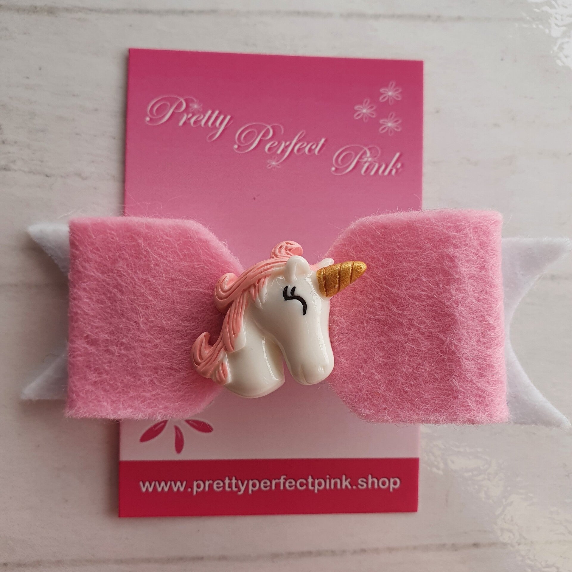 Haarstrik vilt met unicorn