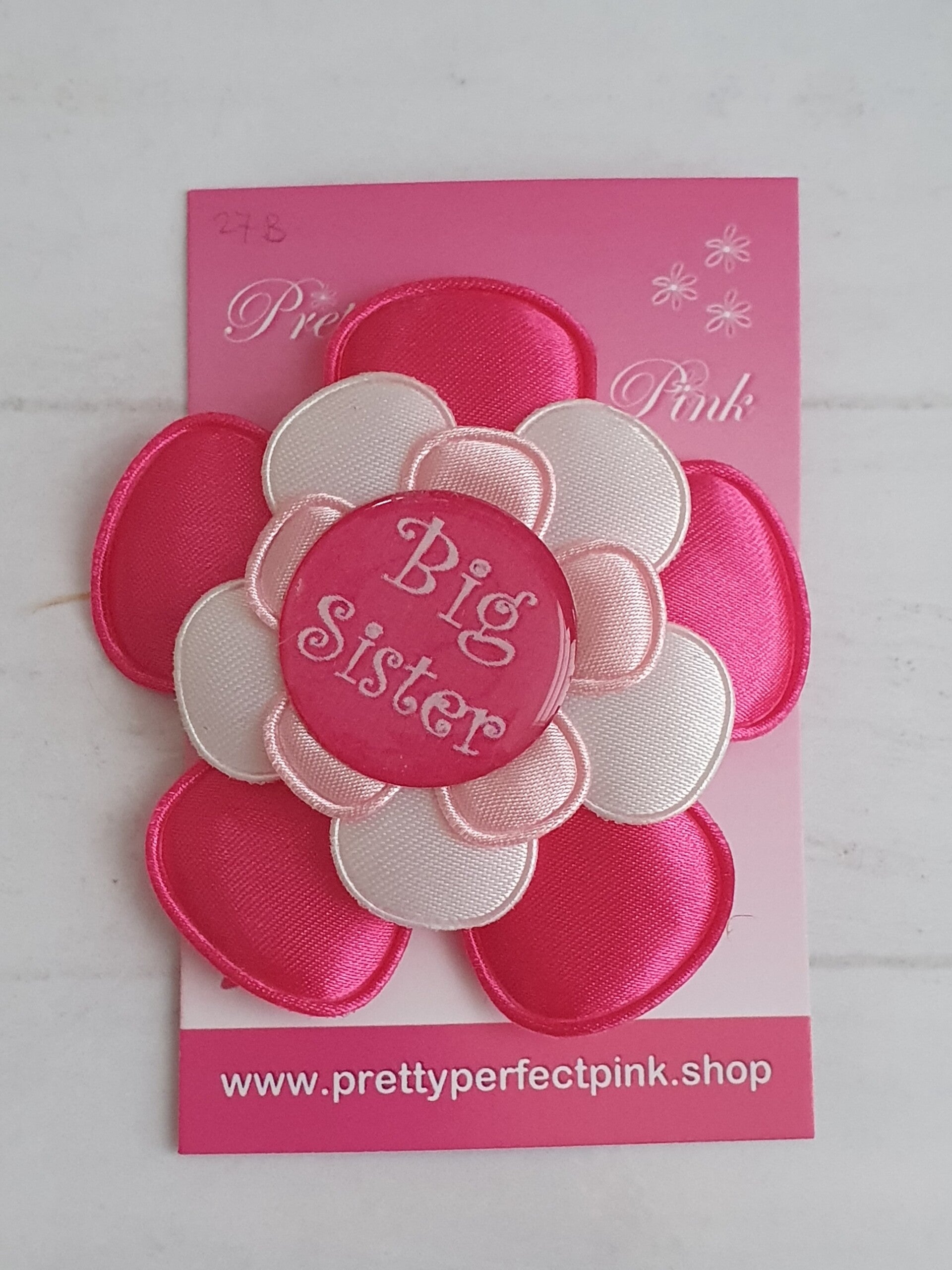 Alligator clip met bloem - Big Sister