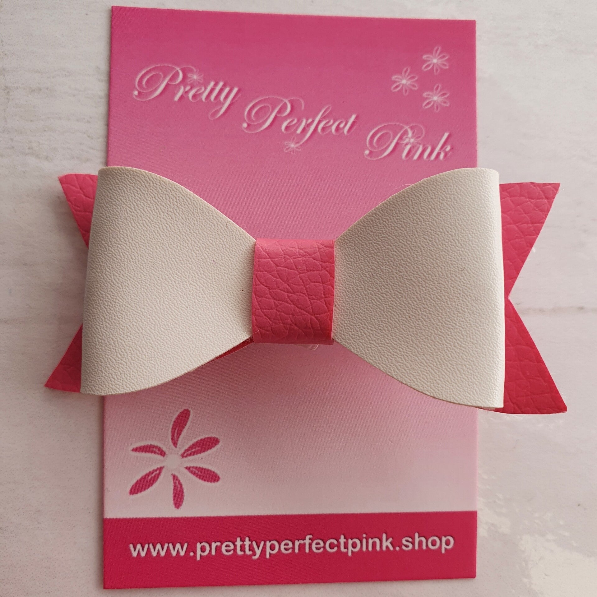 Haarstrik wit / roze