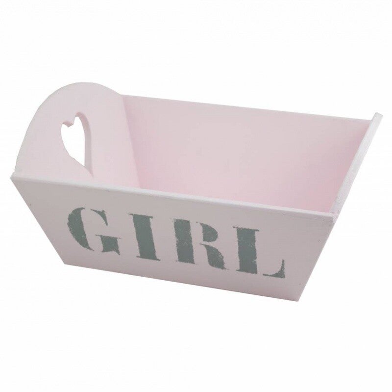 Houten Kistje of dienblad - Roze - Girl