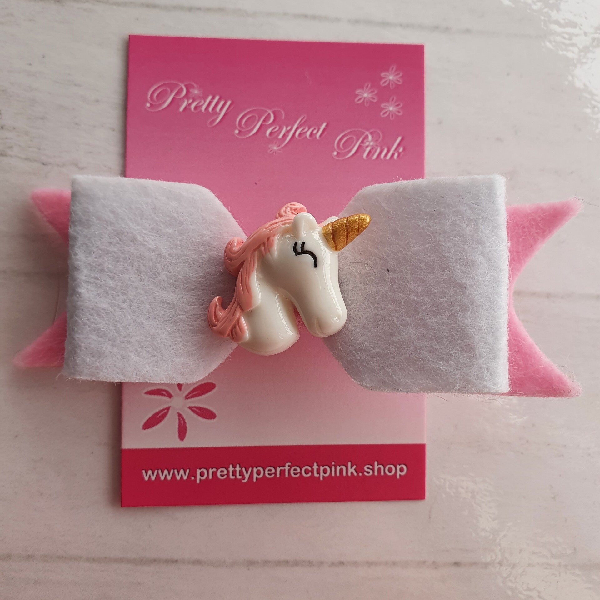 Haarstrik vilt met unicorn