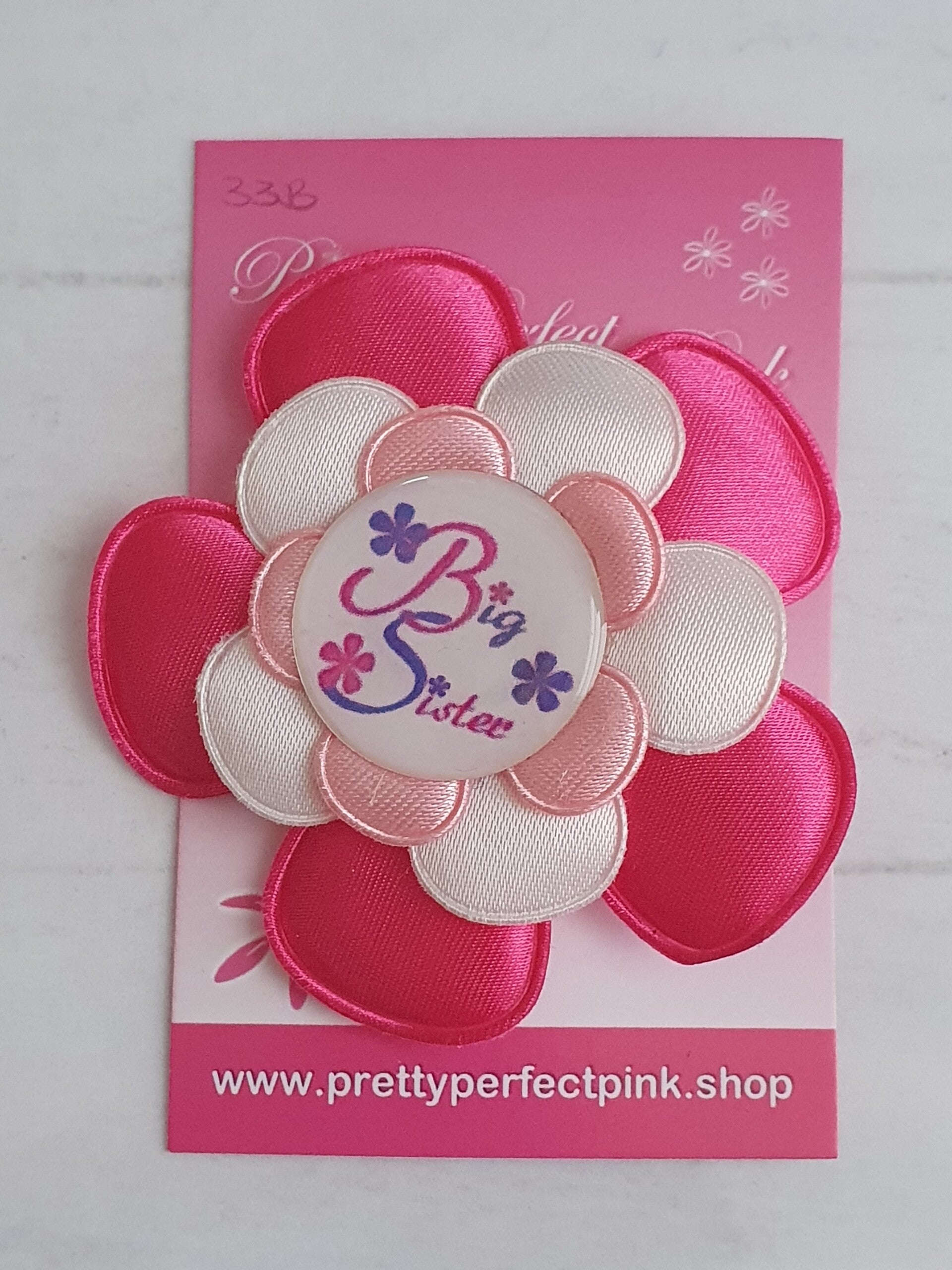 Alligator clip met bloem - Big Sister