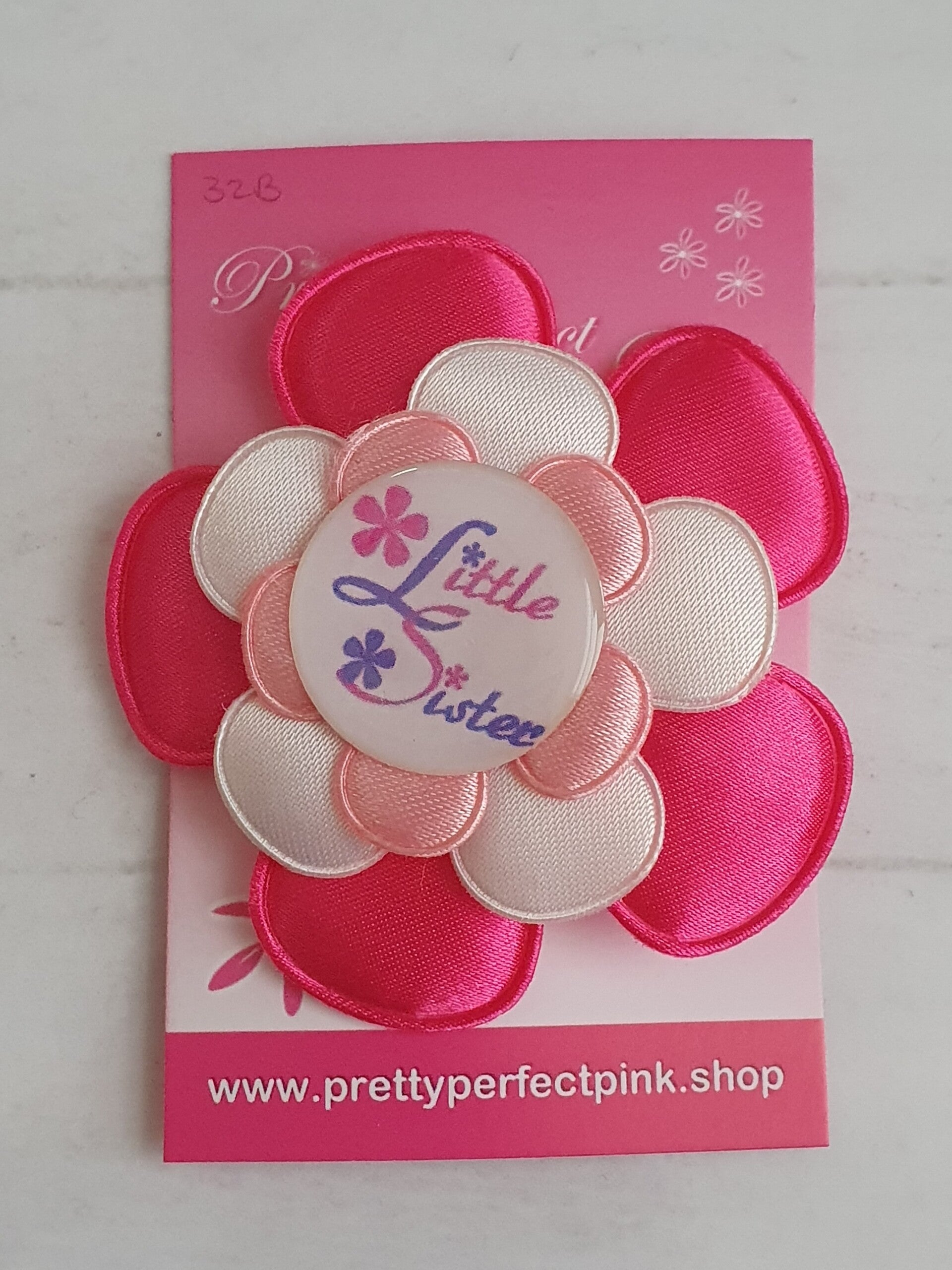 Alligator clip met bloem - Little Sister
